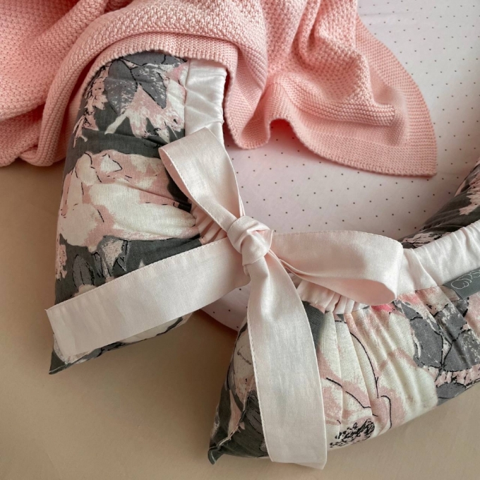 Protectie somn – Baby Nest patut bebe Flowers pastel